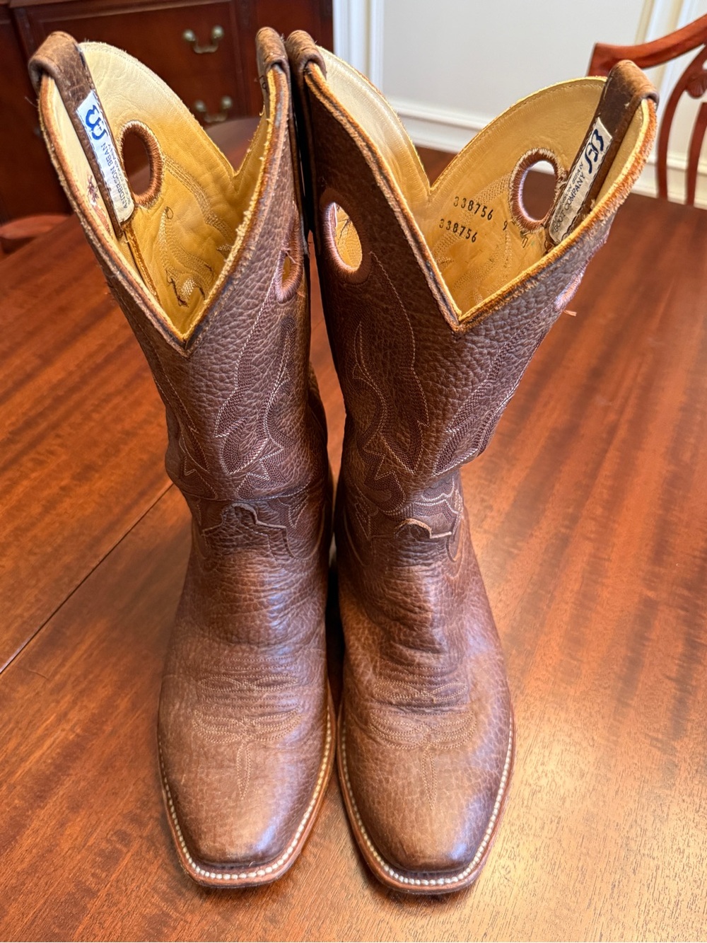 Anderson Bean “Geronimo” Full Bison Cowboy Boots. Men’s Size 9D